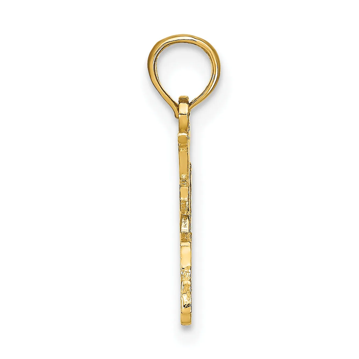 14k Yellow Gold #15 Cut-out Heart Pendant