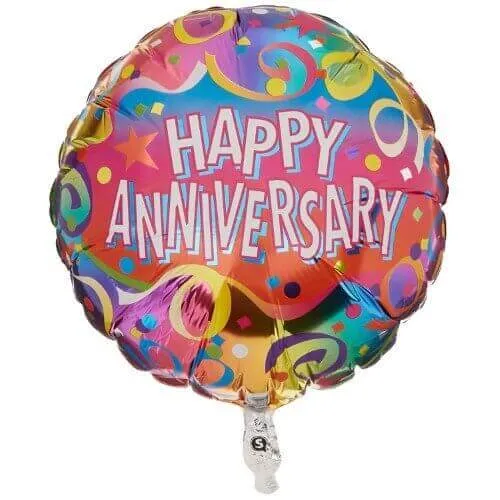 18" Anniversary Confetti Mylar Balloon #149
