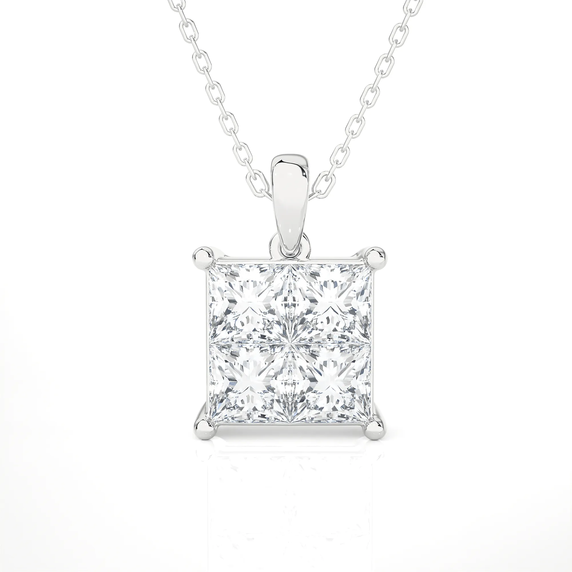 2 3/4  ctw Round Lab Grown Diamond Solitaire Pendant