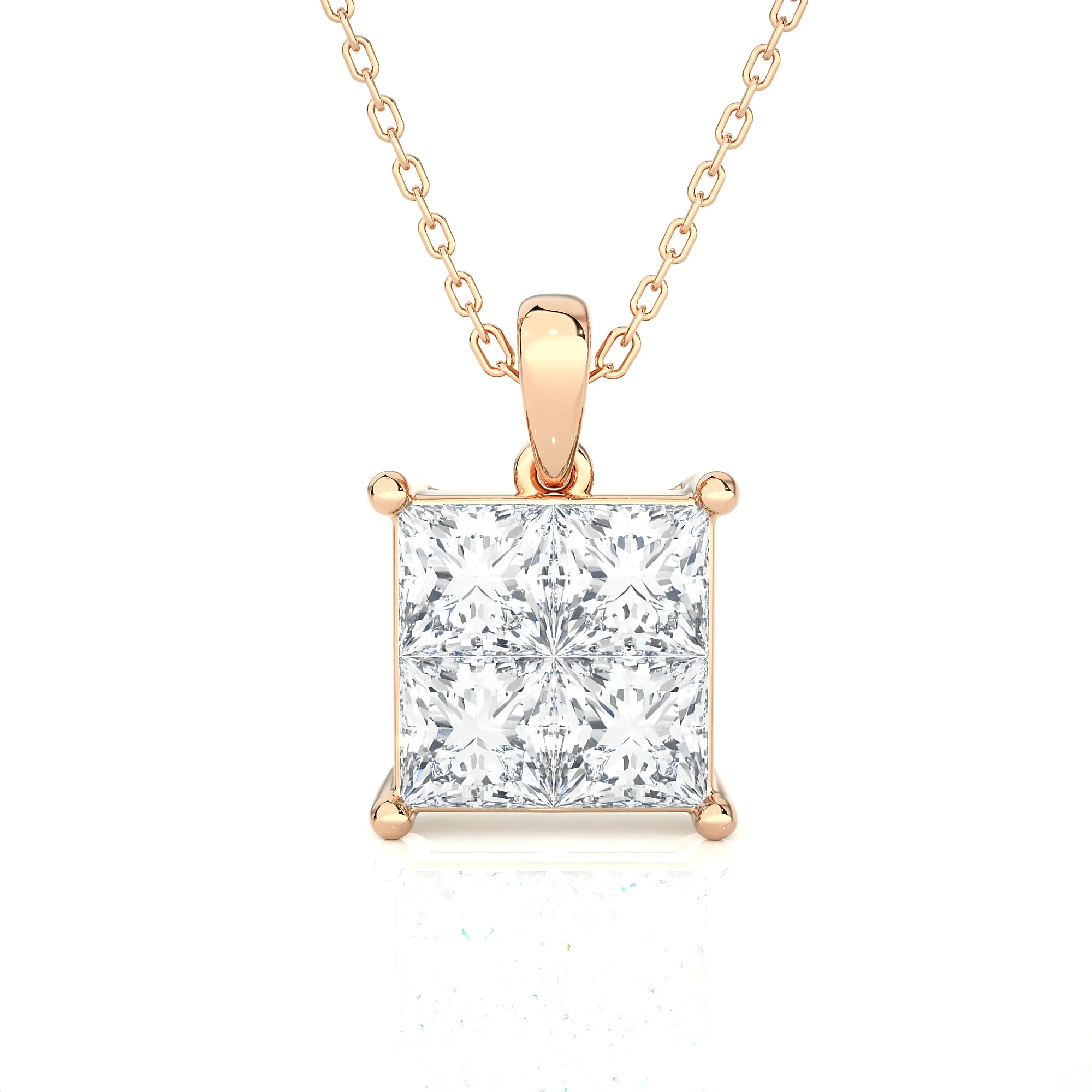 2 3/4  ctw Round Lab Grown Diamond Solitaire Pendant