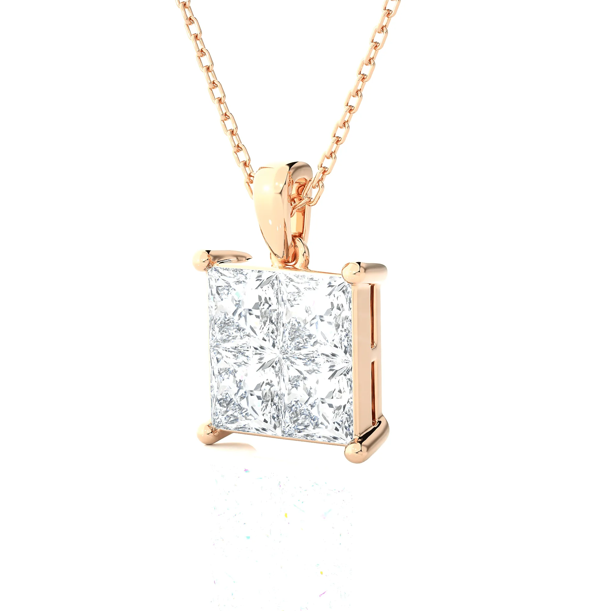 2 3/4  ctw Round Lab Grown Diamond Solitaire Pendant