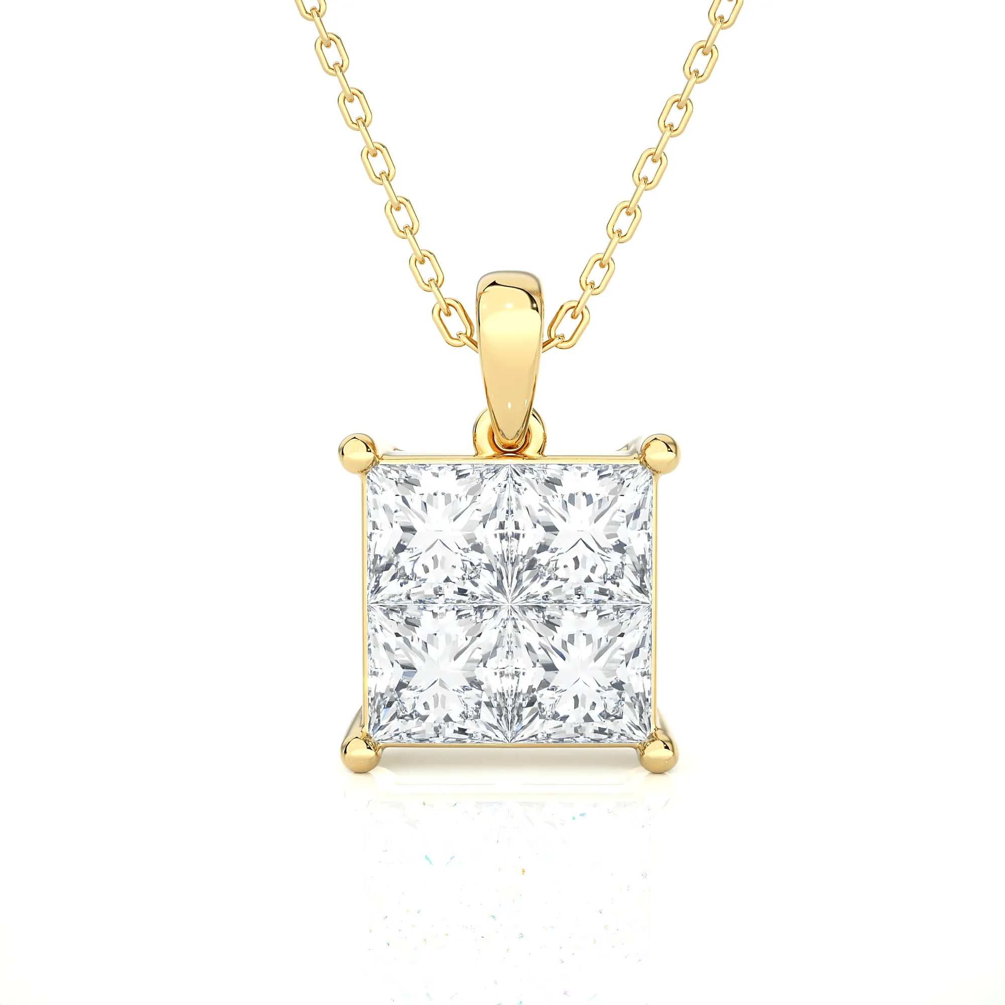 2 3/4  ctw Round Lab Grown Diamond Solitaire Pendant