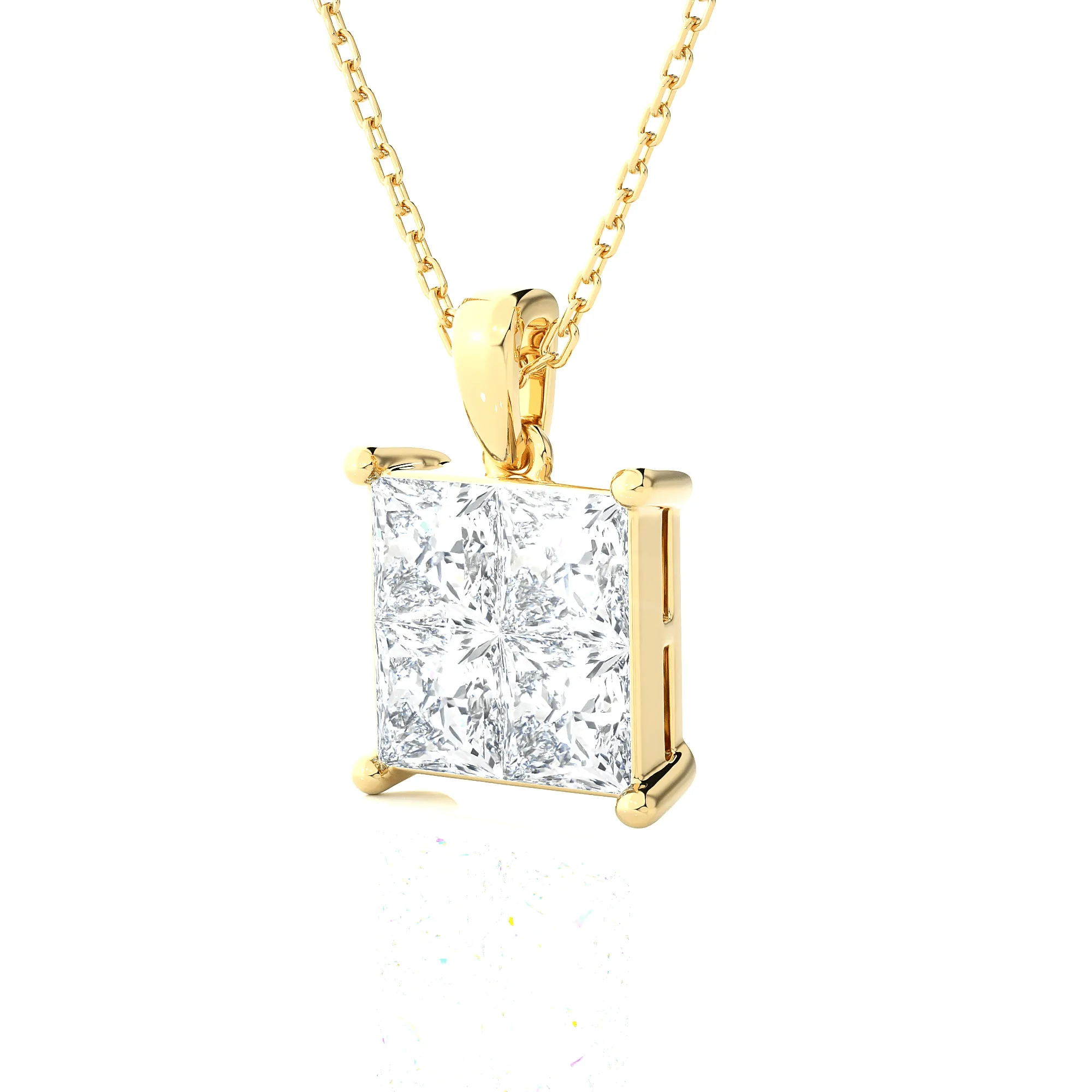 2 3/4  ctw Round Lab Grown Diamond Solitaire Pendant