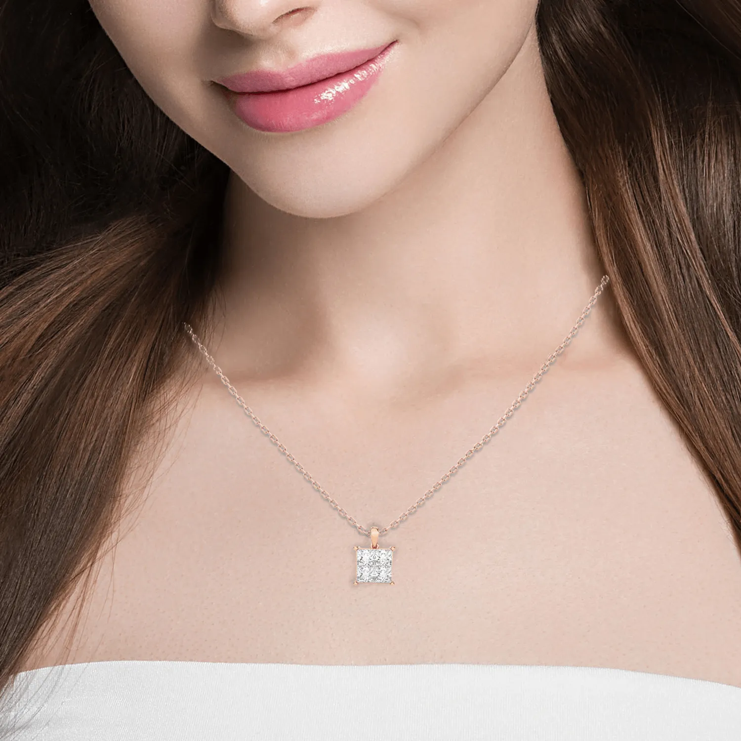 2 3/4  ctw Round Lab Grown Diamond Solitaire Pendant