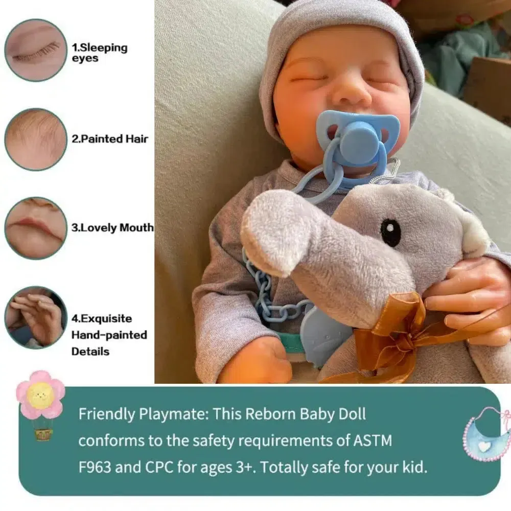 20-Inch Lifelike Bebe Reborn - Leo - Dreams Unveiled