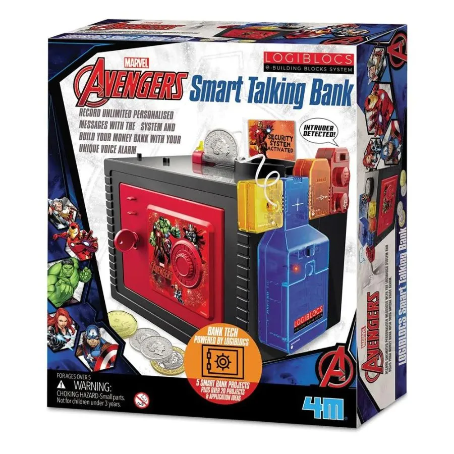 4M - LogiBlocs Marvel Avengers Smart Talking Bank