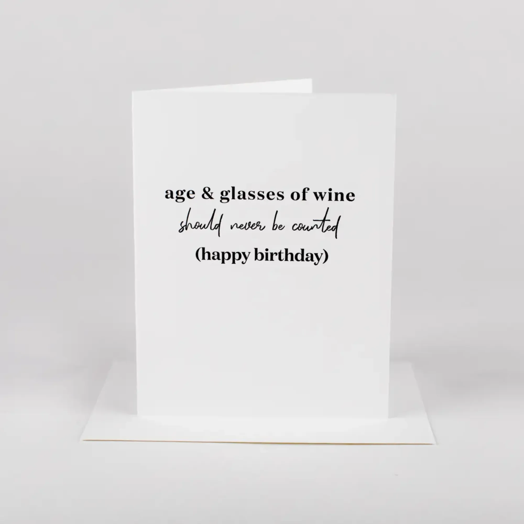 Age & Wine Birthday Card