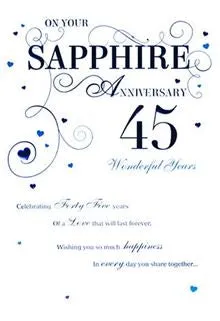 Anniversary 45th Sapphire - Wonderful Years