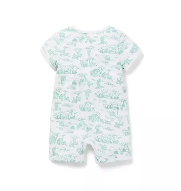 Baby Safari Toile Romper