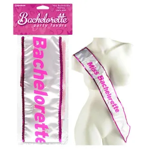BACHELORETTE PARTY FAVORS 'MISS BACHELORETTE' FLASHING SASH