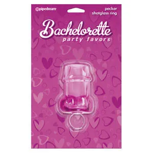 BACHELORETTE PARTY FAVORS -  PECKER SHOT GLASS RING