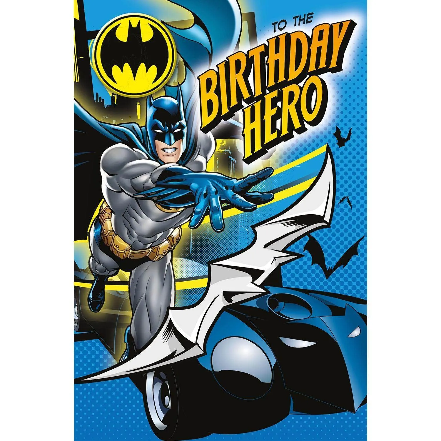 Batman 'Birthday Hero' Birthday Card With Badge