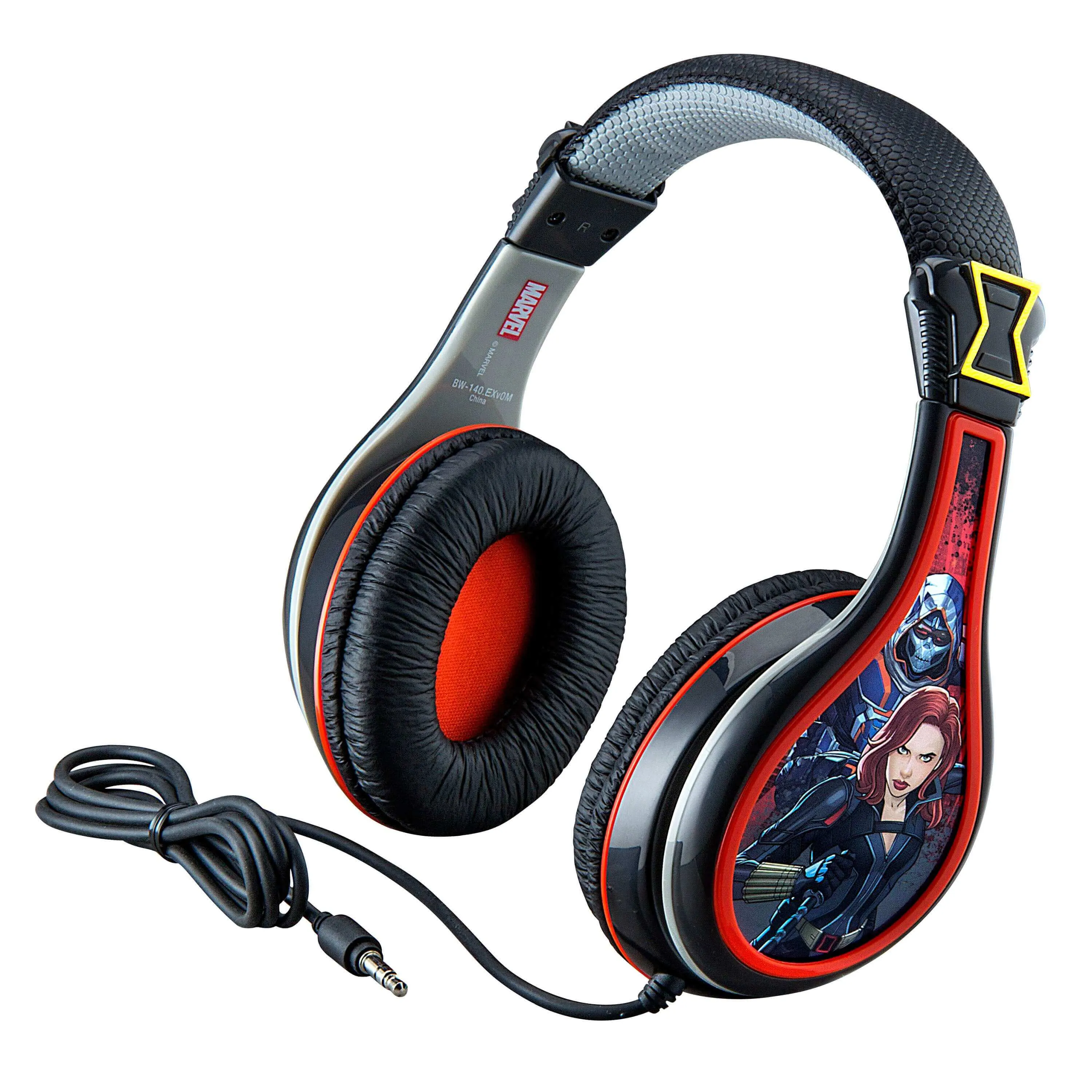 Black Widow Wired Headphones for Kids