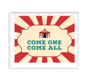 Carnival Circus Birthday Party Signs