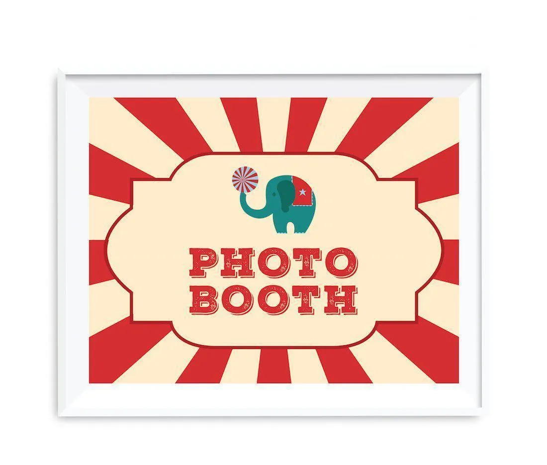 Carnival Circus Birthday Party Signs