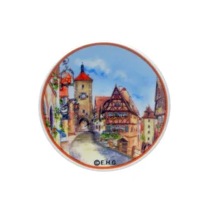Ceramic Fridge Magnet Rothenburg Plate