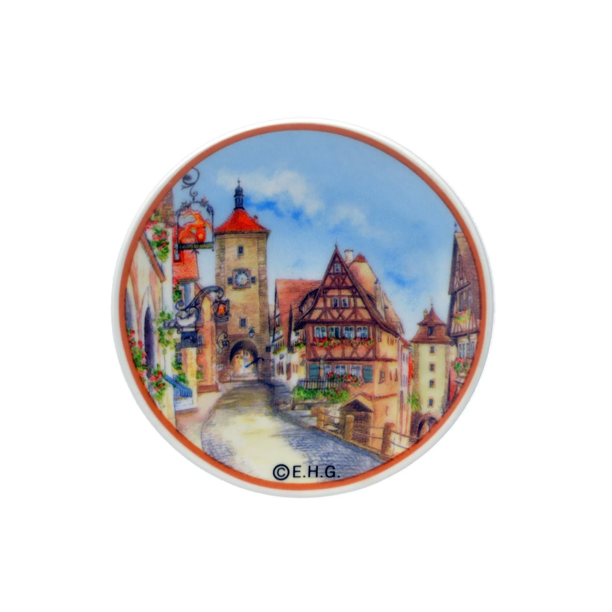 Ceramic Fridge Magnet Rothenburg Plate