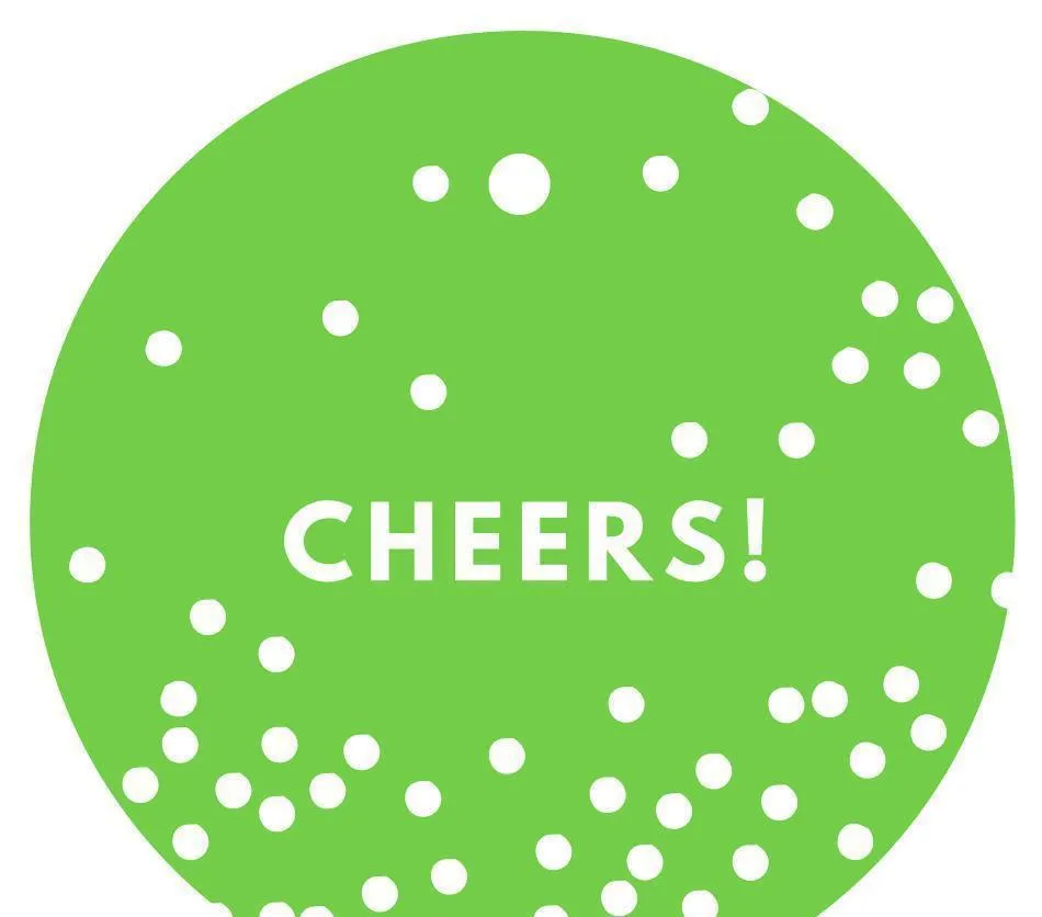 Cheers! Circle Gift Tags, Modern Style
