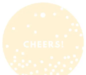 Cheers! Circle Gift Tags, Modern Style