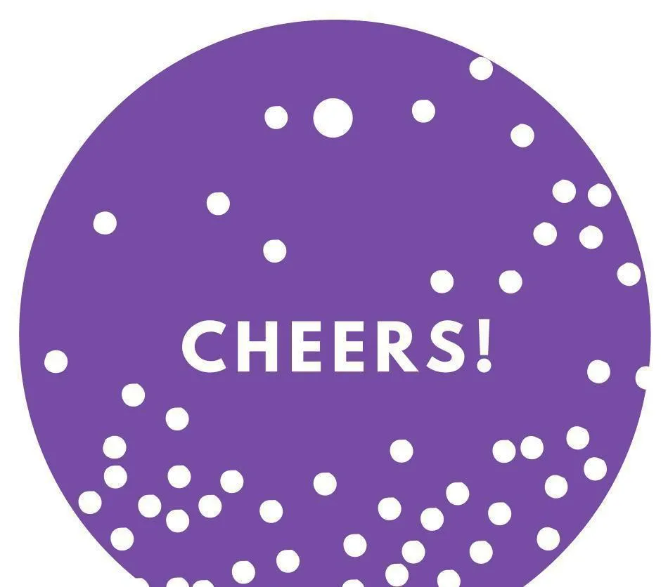 Cheers! Circle Gift Tags, Modern Style