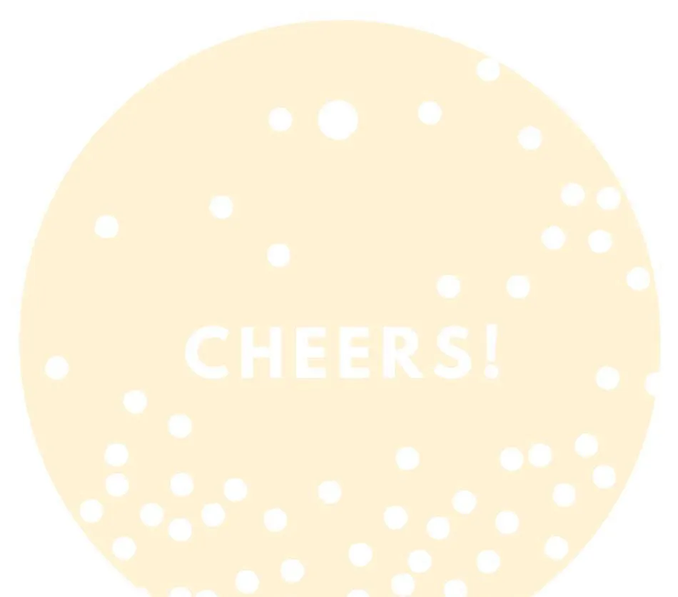Cheers! Circle Gift Tags, Modern Style