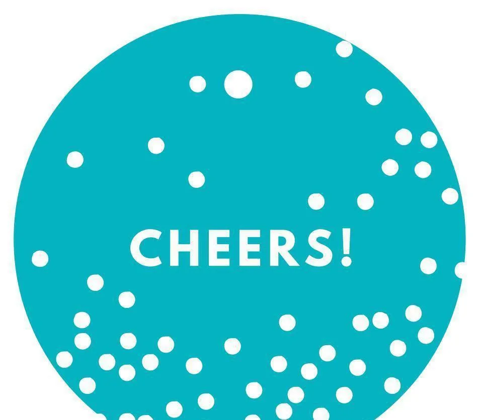 Cheers! Circle Gift Tags, Modern Style
