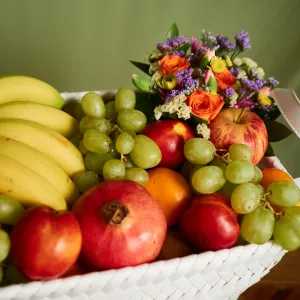 Christmas Fruit Hamper with Sweet Treats