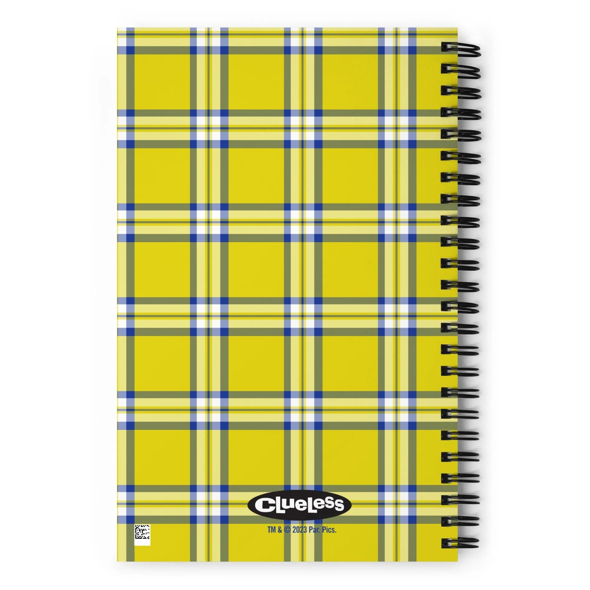 Clueless Yellow Plaid Spiral Notebook