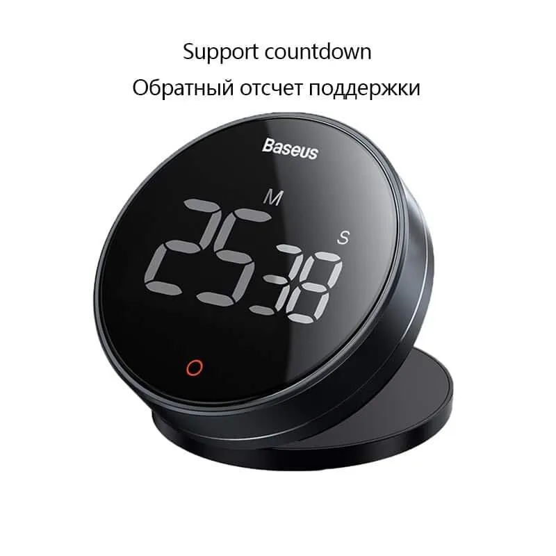 Compact Digital Kitchen Timer and Stopwatch