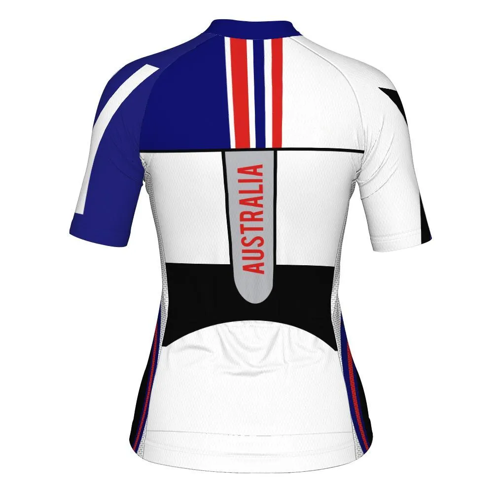 Customized Image Australia Short Sleeve Cycling Jersey for Women