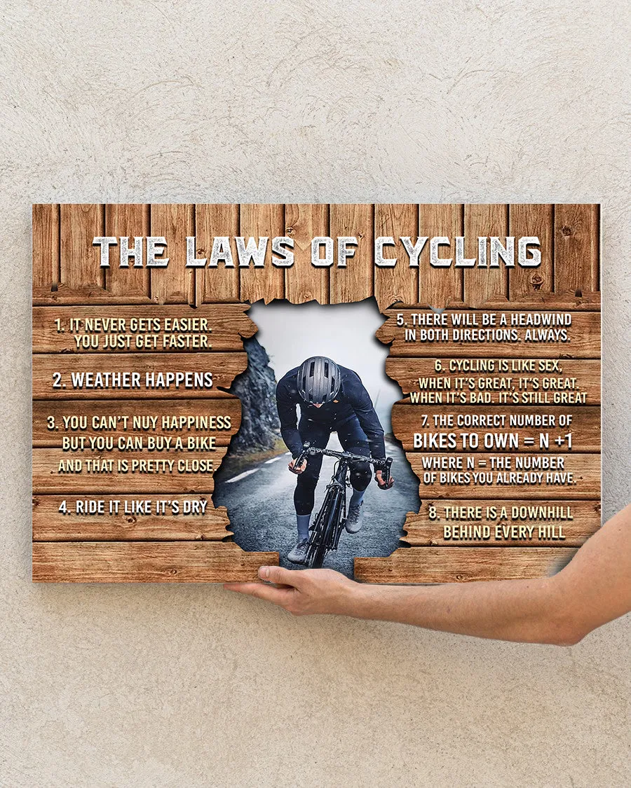 Customized Image Canvas- The Laws Of Cycling