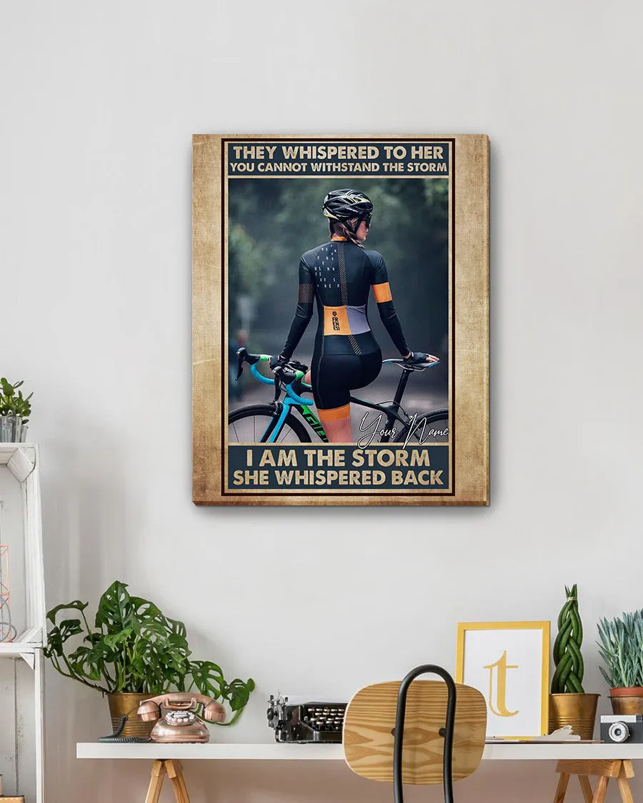 Customized Image Canvas- They Whispered To Her You Cannot Withstand The Storm- Personalized Name Gift