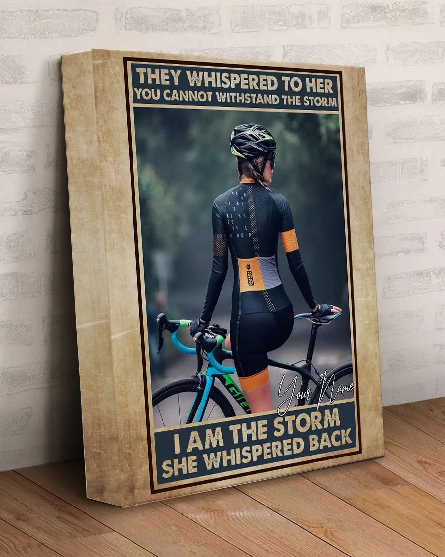 Customized Image Canvas- They Whispered To Her You Cannot Withstand The Storm- Personalized Name Gift