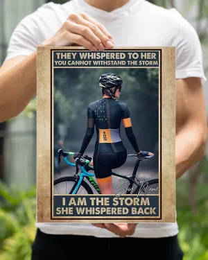 Customized Image Canvas- They Whispered To Her You Cannot Withstand The Storm- Personalized Name Gift