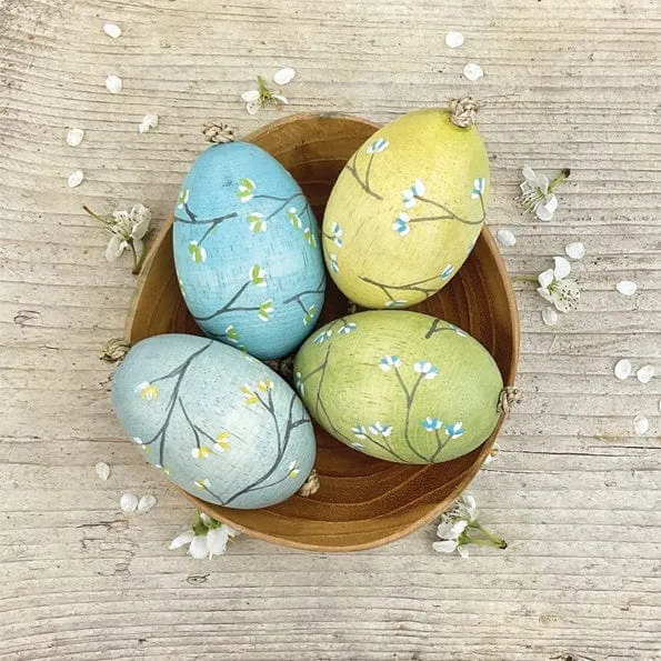 East of India Painted Egg Moss Green
