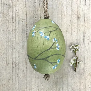 East of India Painted Egg Moss Green