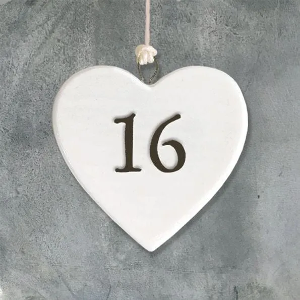 East of India Porcelain Heart - Age 16