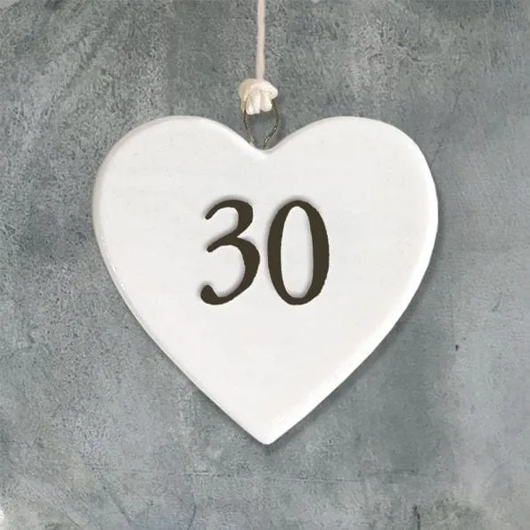 East of India Porcelain Heart - Age 30