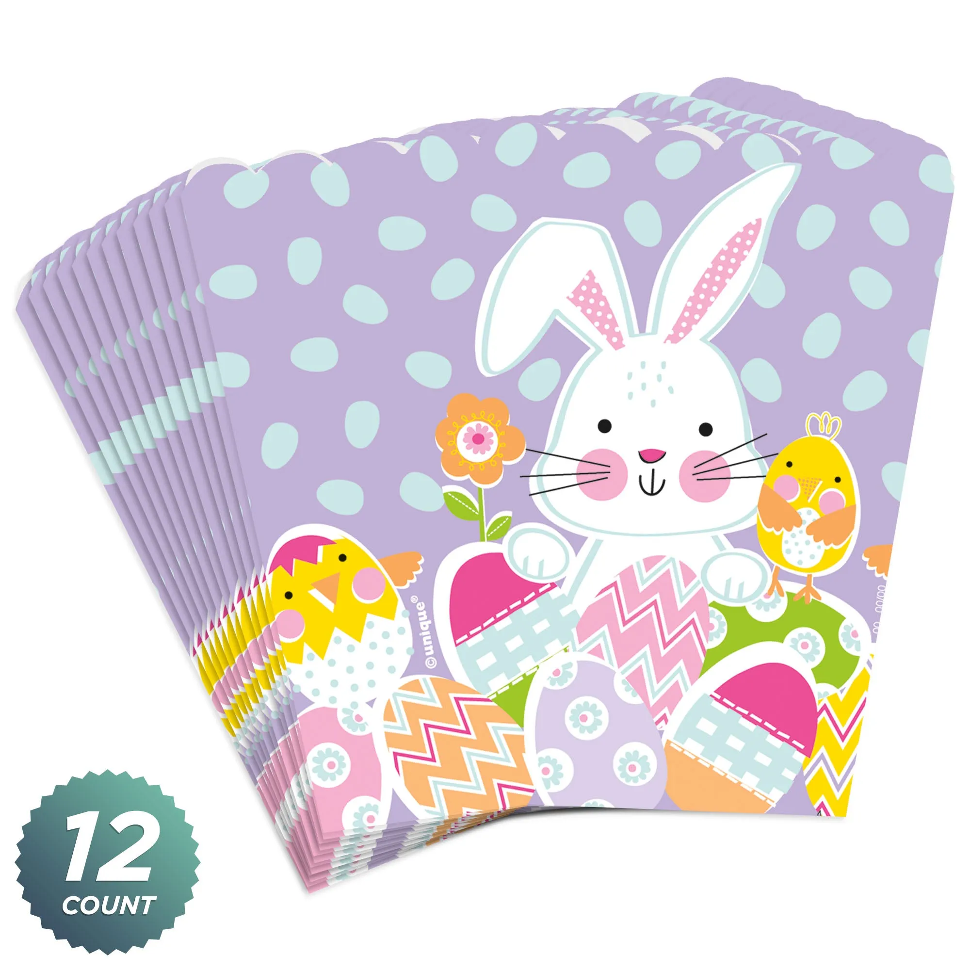 Easter Bunny Rabbit Lavender Treat Boxes & Party Favor Boxes, 12 Count