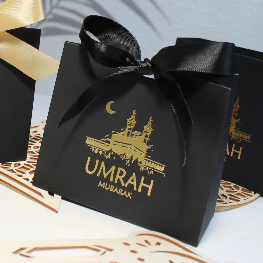 Elegant Umrah Mubarak Candy Chocolates Gift Boxes