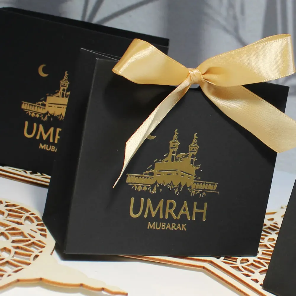 Elegant Umrah Mubarak Candy Chocolates Gift Boxes