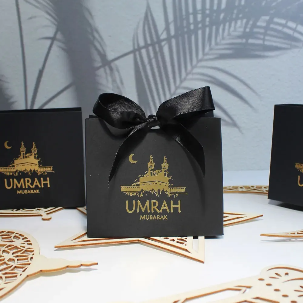 Elegant Umrah Mubarak Candy Chocolates Gift Boxes