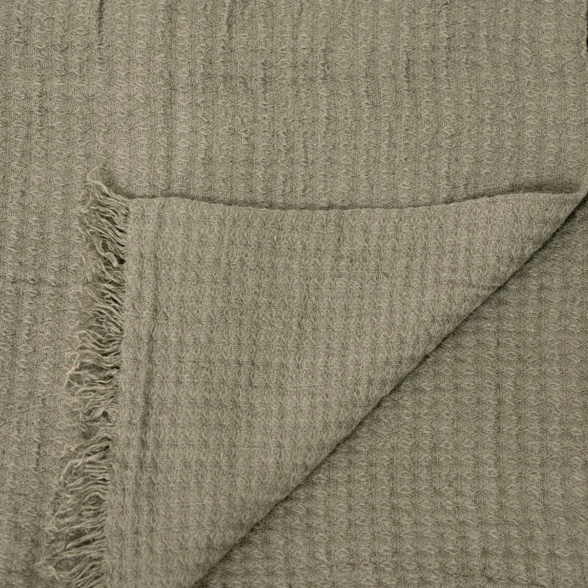 Estela Linen Waffle Throw by Cultiver