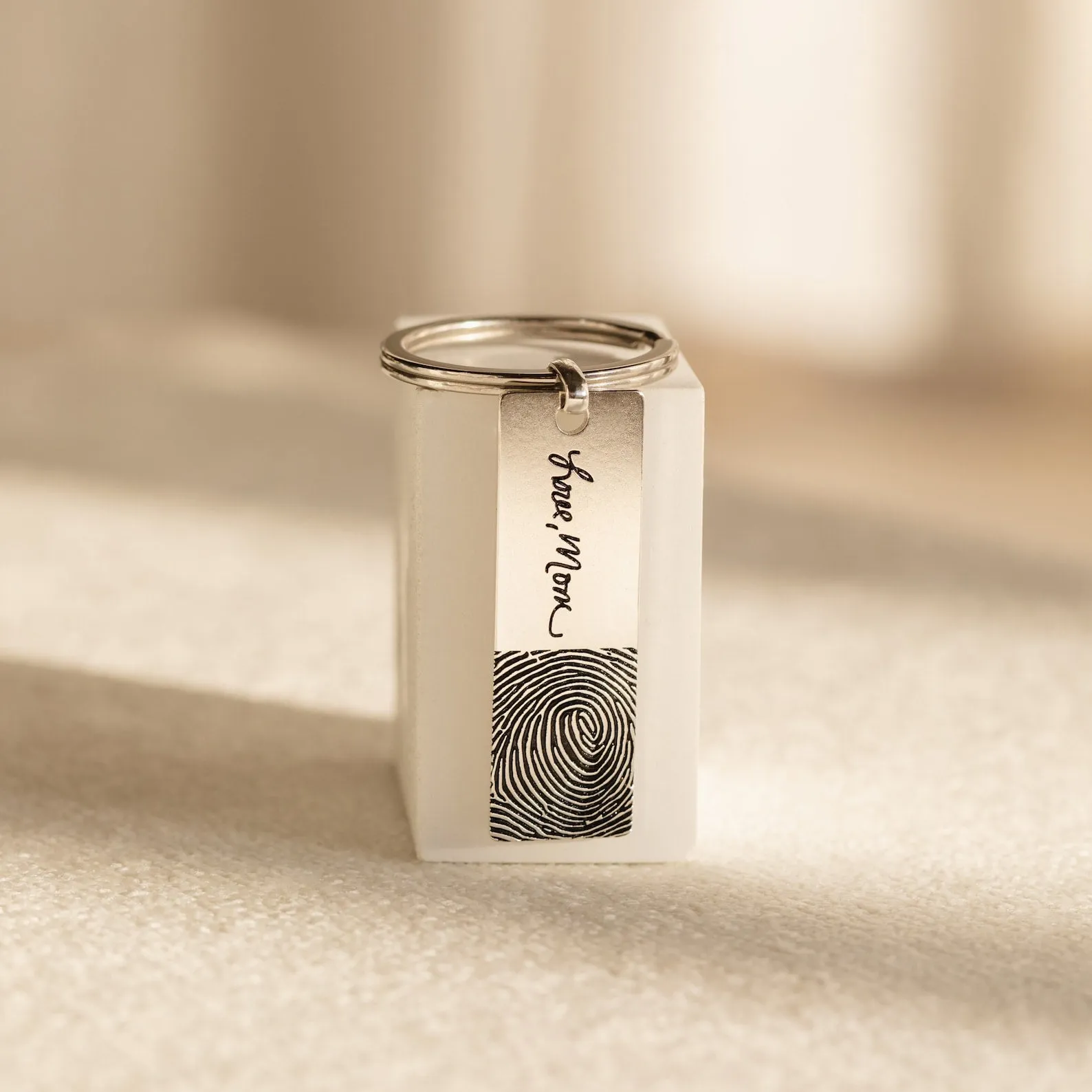 Fingerprint Bar Keychain