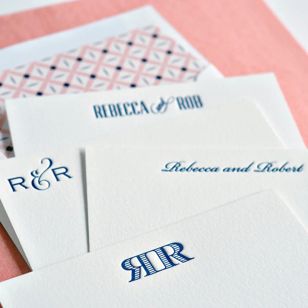 Grand Silk Stationery Box - Blush
