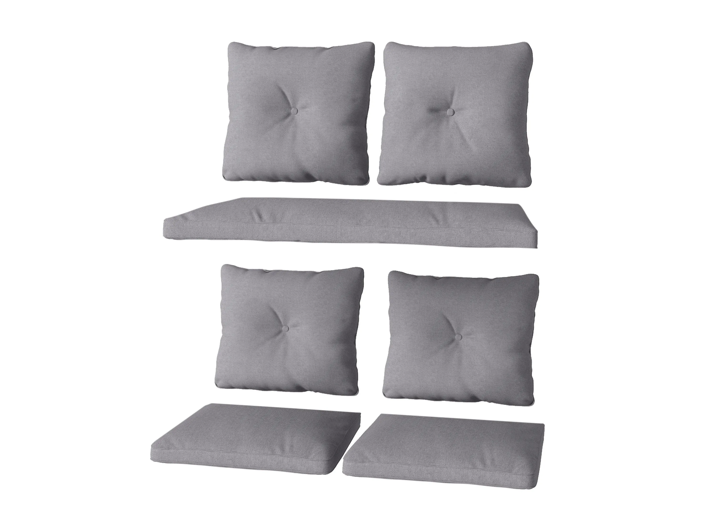 Grey Replacement Cushion Set 7pc