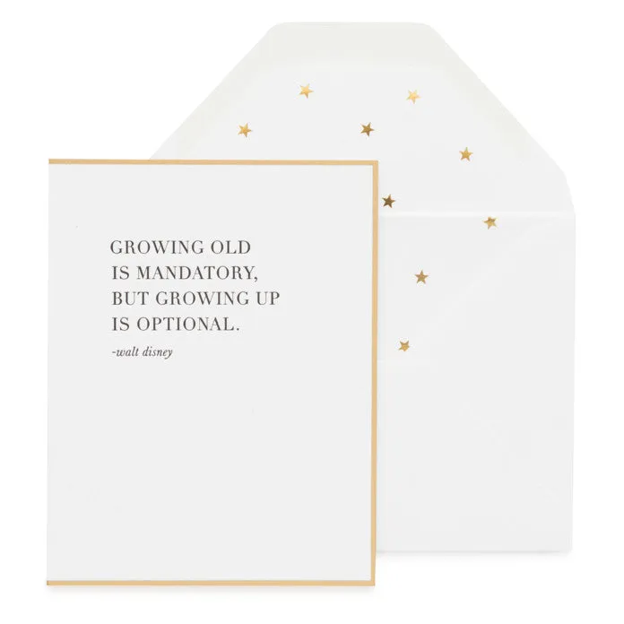 Growing Up Is Optional