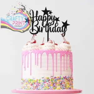 Happy Birthday Acrylic Cake Topper