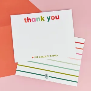 Holiday Thank You Stationery - Olive
