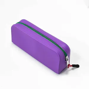 Hot Selling Unique Soft Custom Silicone-حافظة أقلام مدرسية